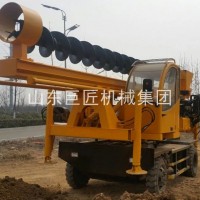 华夏巨匠11米轮式长螺旋打桩机